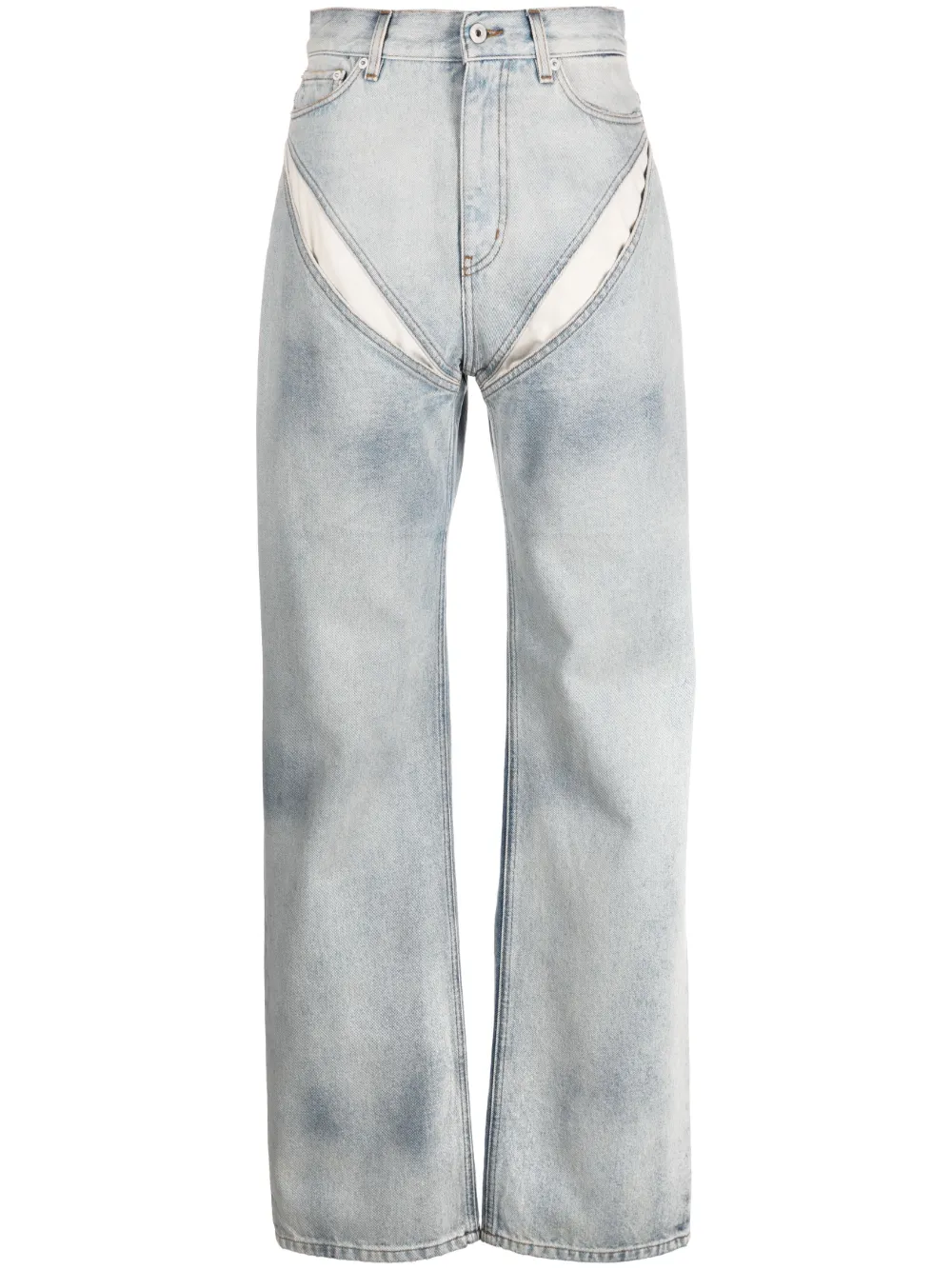 Y/Project cut-out wide-leg Jeans - Farfetch