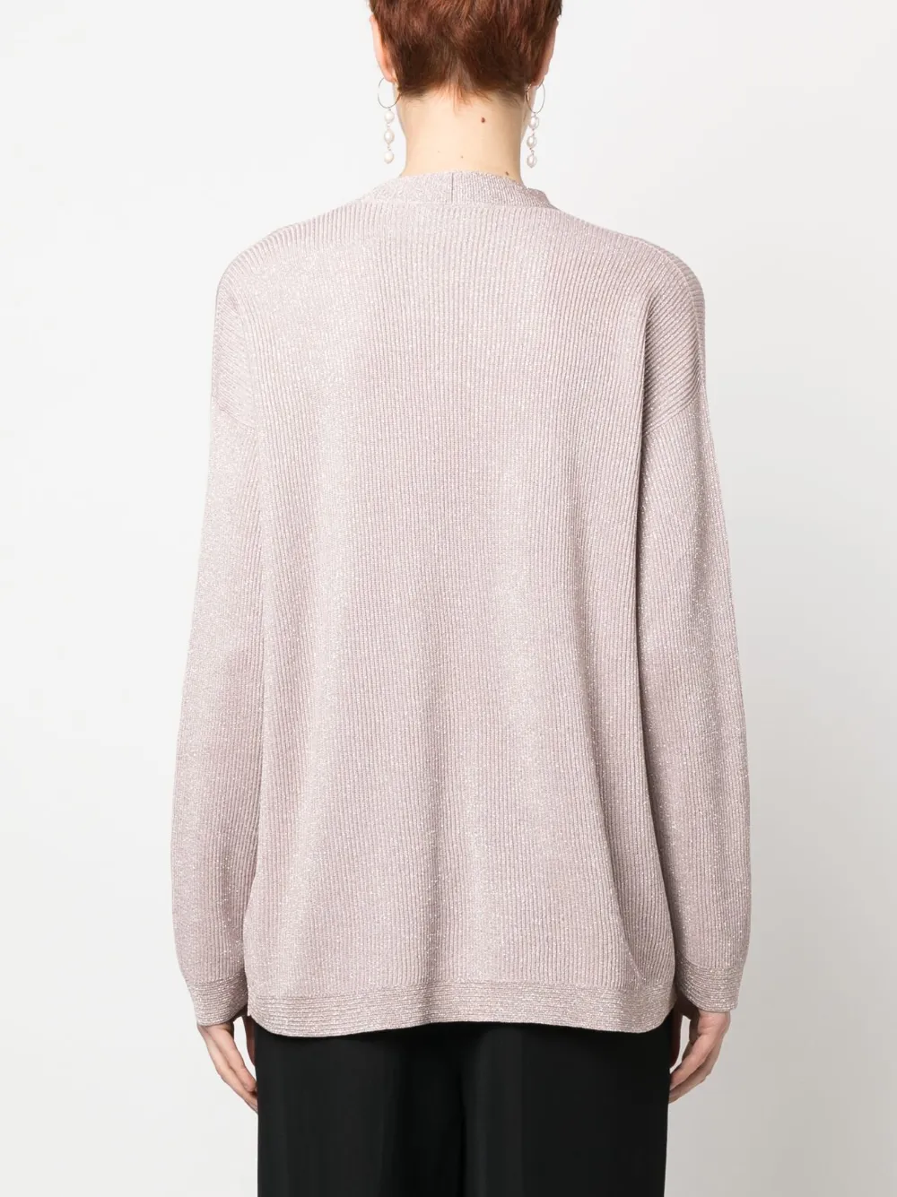 Fabiana Filippi Contrast-border Cardigan In Rosa