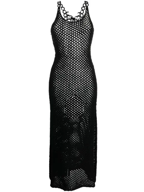 Chloé robe en maille ajourée à coupe mi-longue