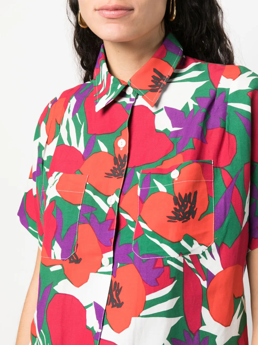 A.P.C. floral-print short-sleeved shirt Women