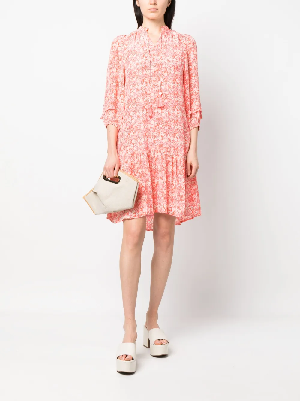 MOLIIN Mini-jurk met bloemenprint - Rood