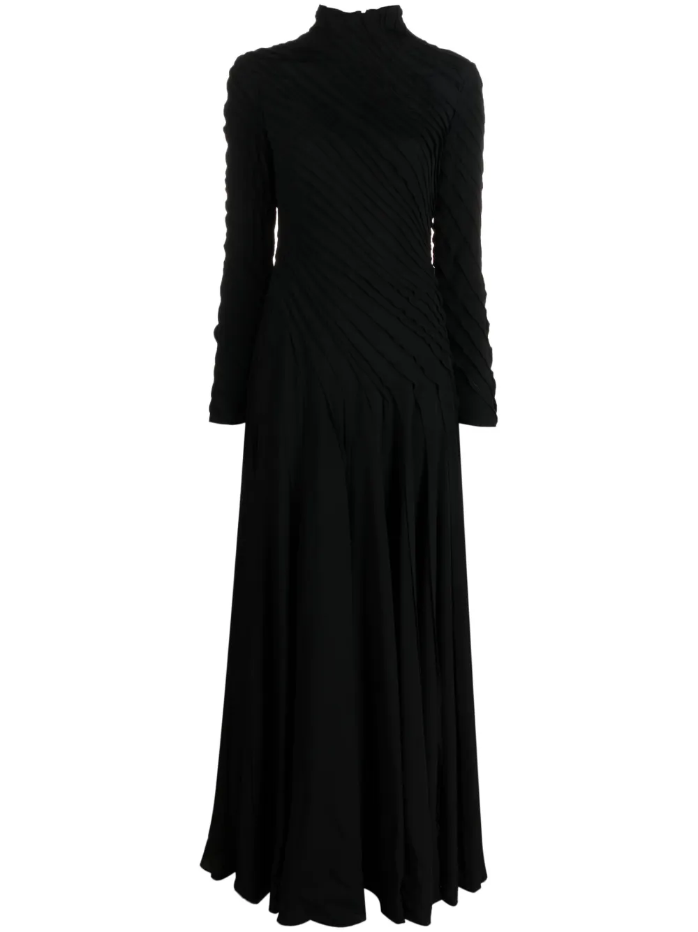Sehnsucht Atelier  plissé-effect draped dress | Black | Image 1