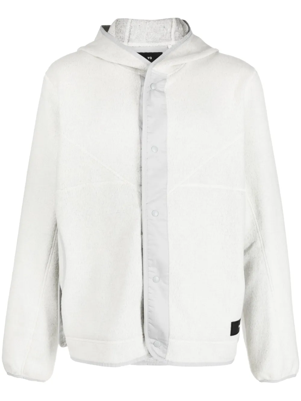 Y-3 fleece hooded jacket - Grey