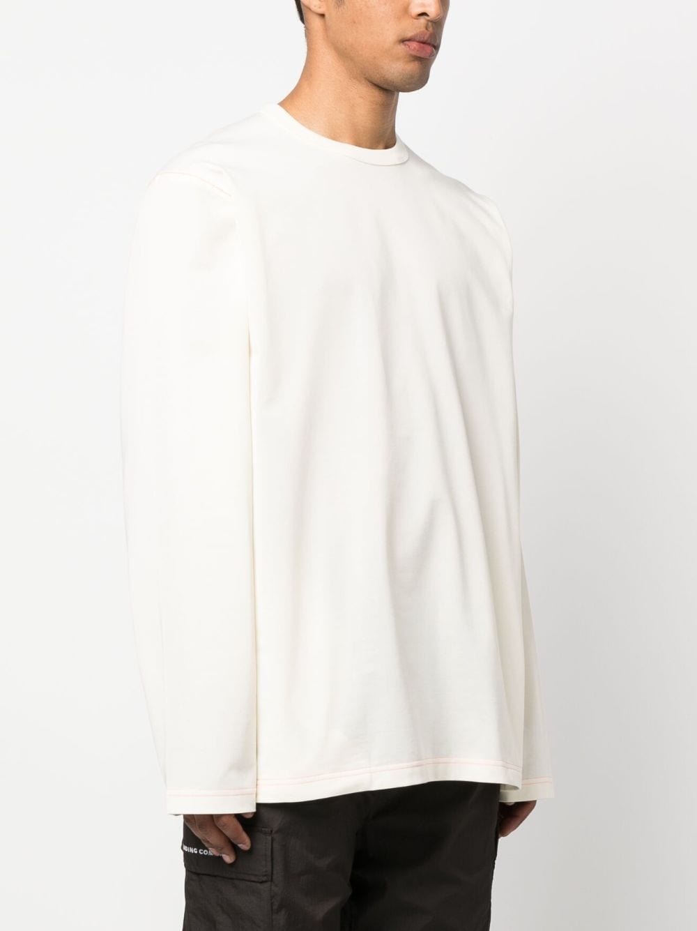 Shop Y-3 Crew-neck Long-sleeve T-shirt In Nude