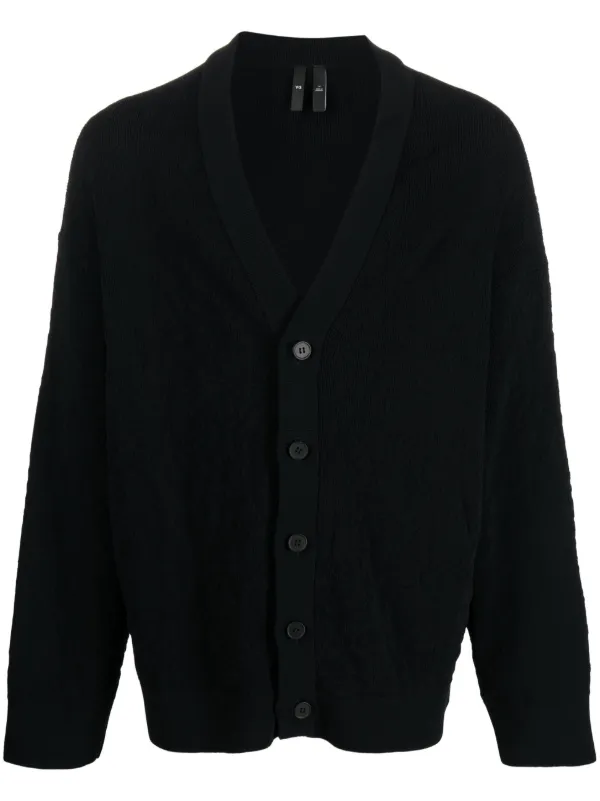 Y-3 fine-knit Organic Cotton Cardigan - Farfetch