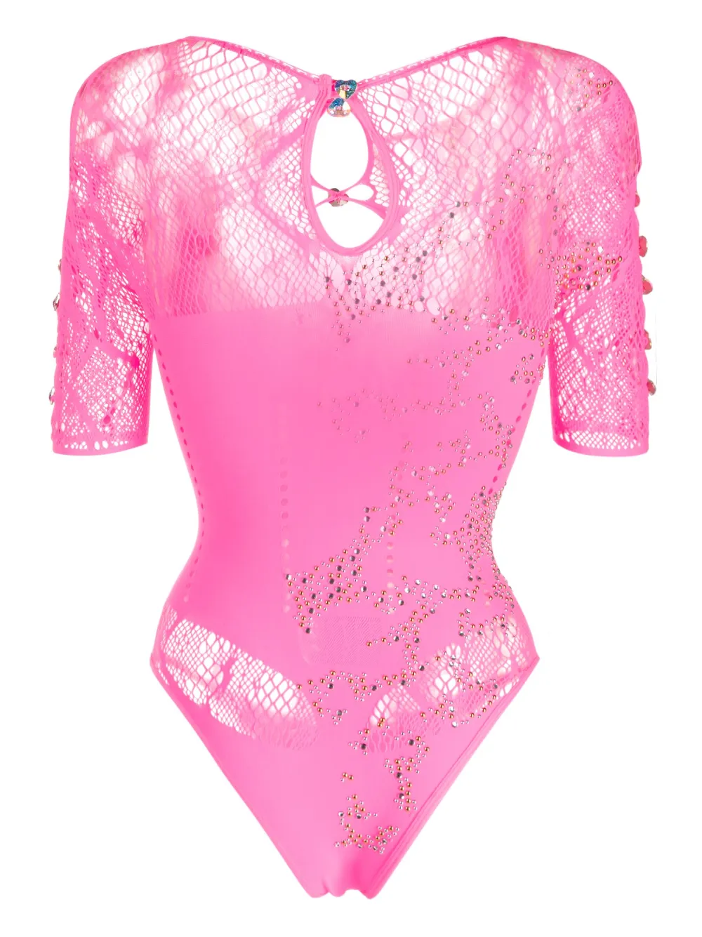 POSTER GIRL Body met kristallen - Roze