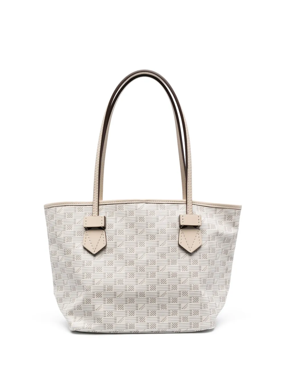 Moreau Logo-print Faux-leather Tote Bag In Neutrals