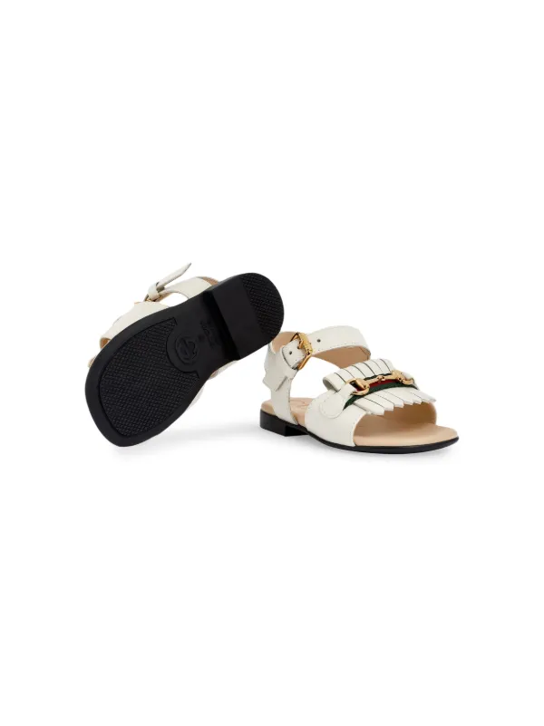 Gucci white flat discount sandals