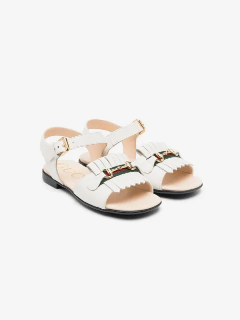 Gucci Kids leather flat sandals