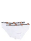 Moschino logo-waistband cotton briefs - White