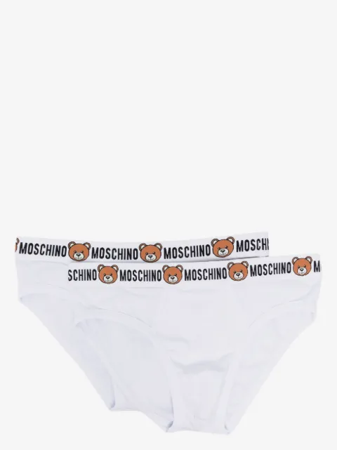 Moschino logo-waistband cotton briefs