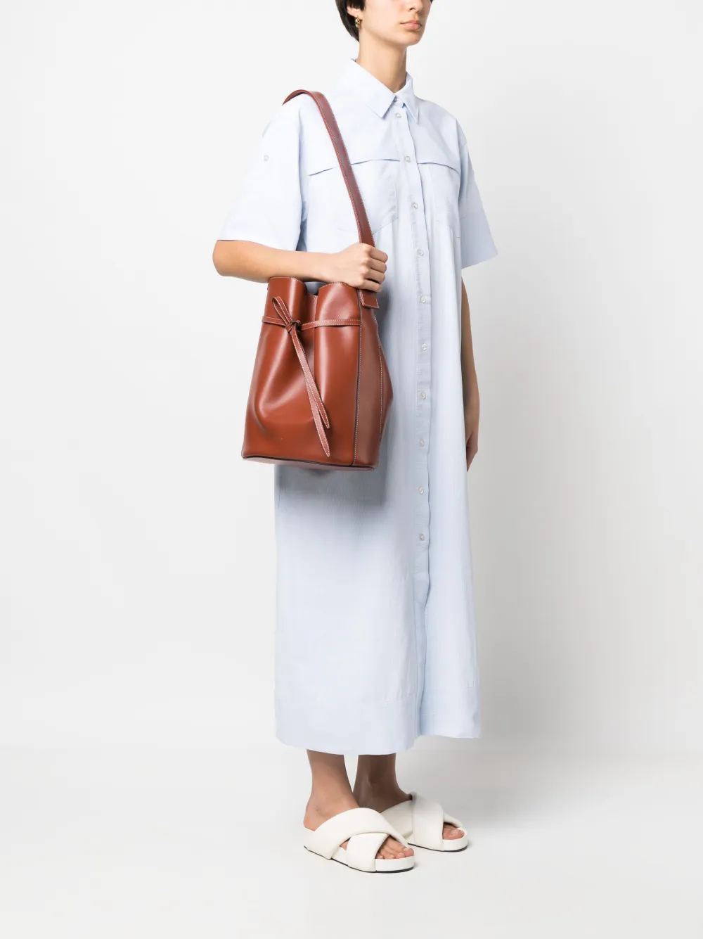 NEOUS Sigma bucket-tas - Bruin