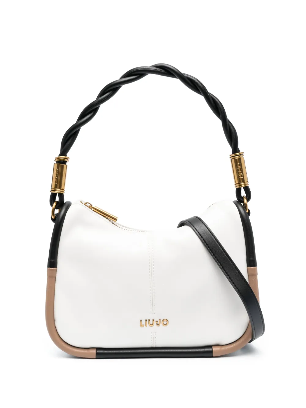 LIU JO twisted handle leather shoulder bag