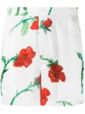 Endless Joy elasticated-waistband rose-print shorts - White