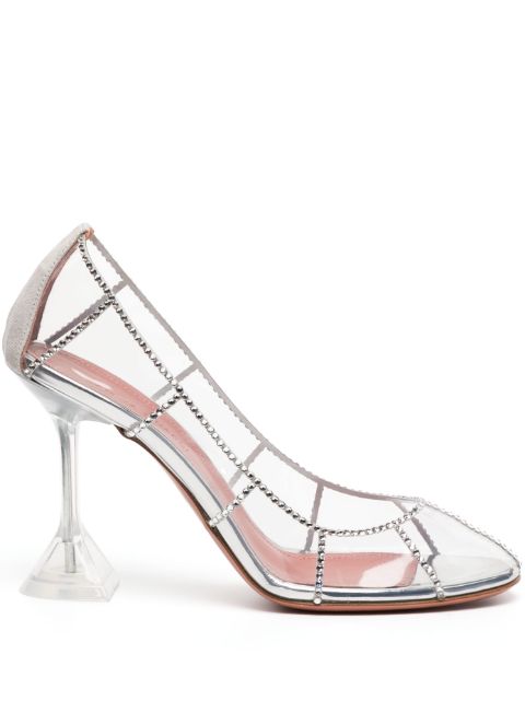 Amina Muaddi Kitty crystal-embellished pumps Women