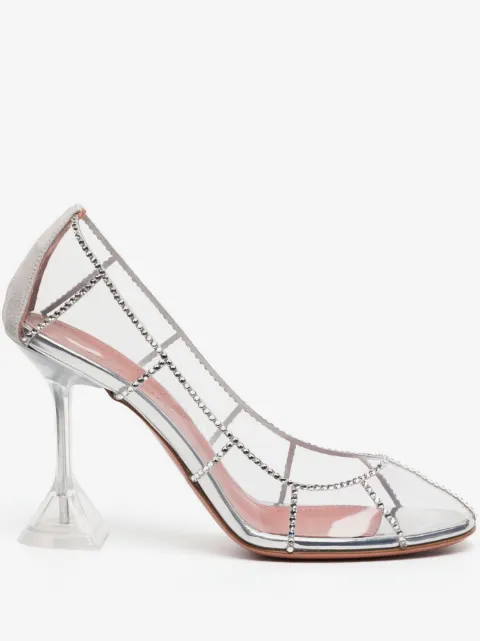 Amina Muaddi Kitty crystal-embellished pumps