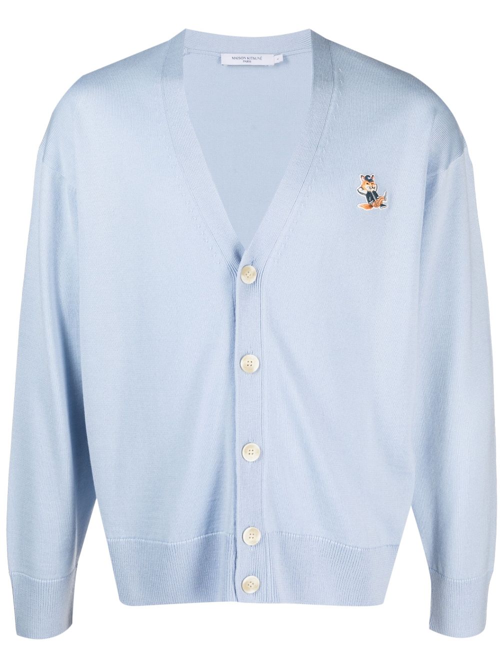 Maison Kitsuné Blue Chillax Fox Cardigan