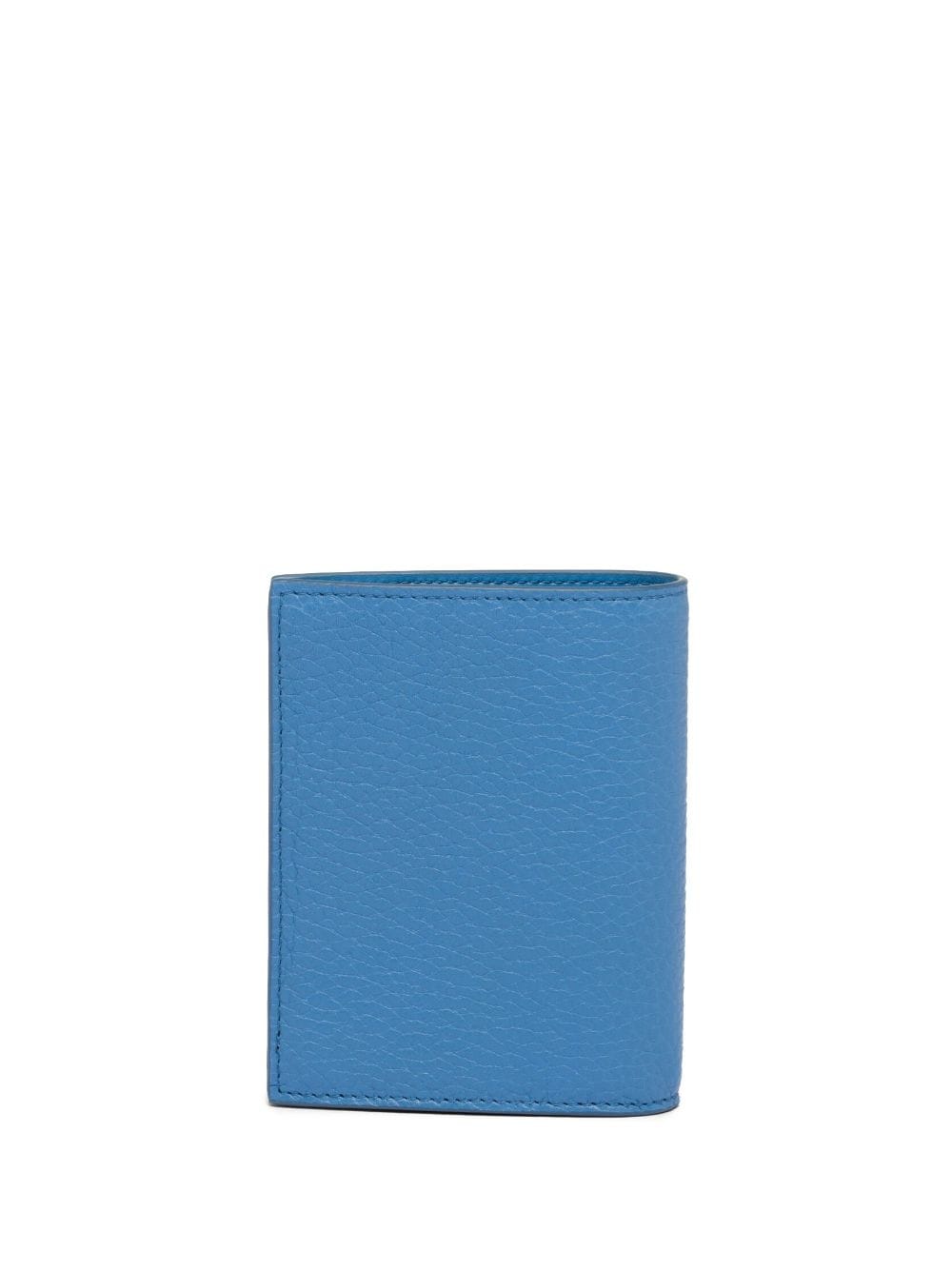 Shop Prada Small Logo-plaque Leather Wallet In Blue