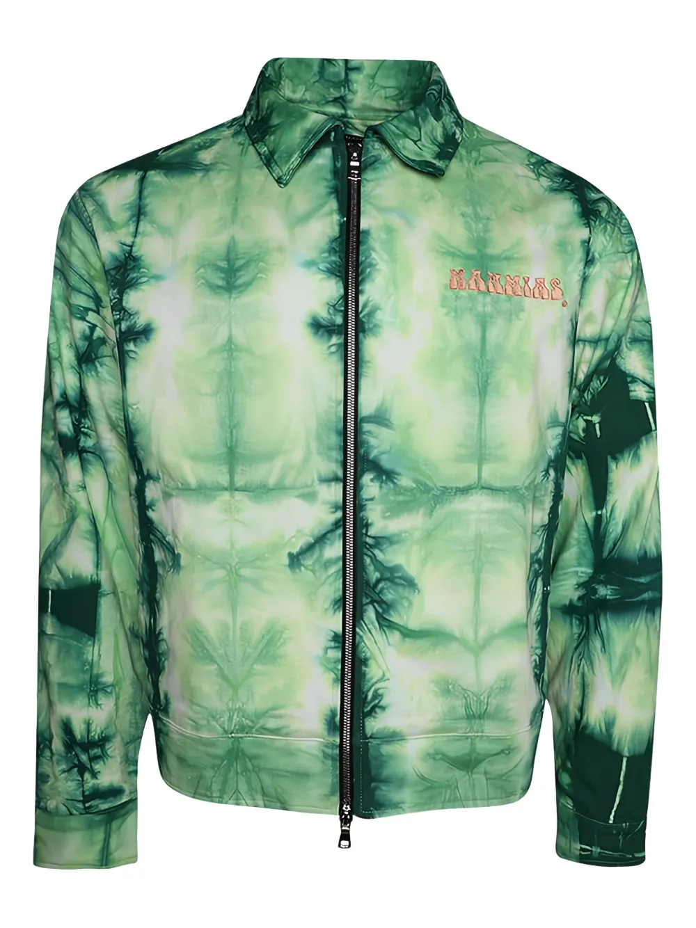 Nahmias Tye-dye Zip-up Worker Jacket In Green