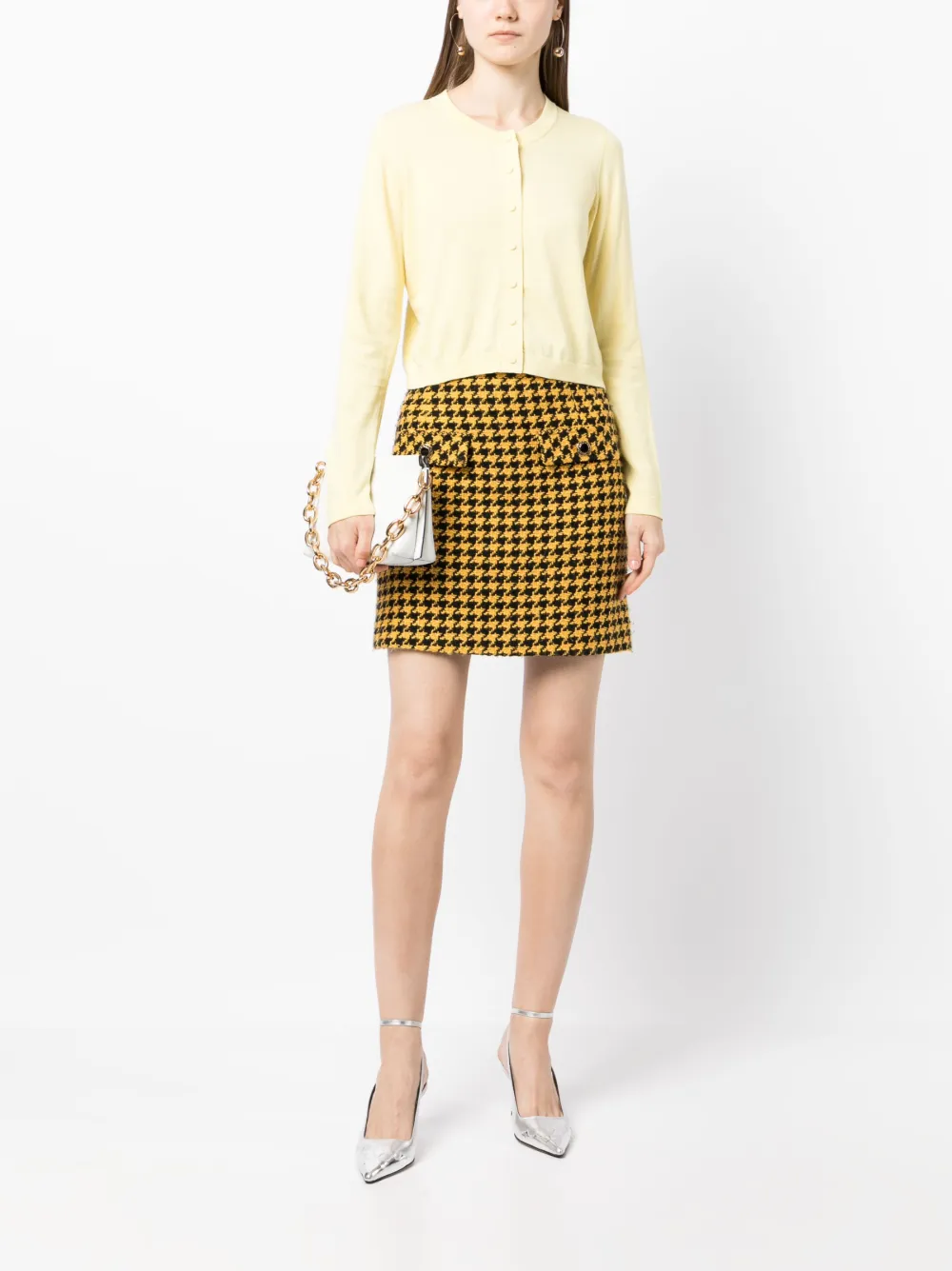 Paule Ka Vest met ronde hals - Geel