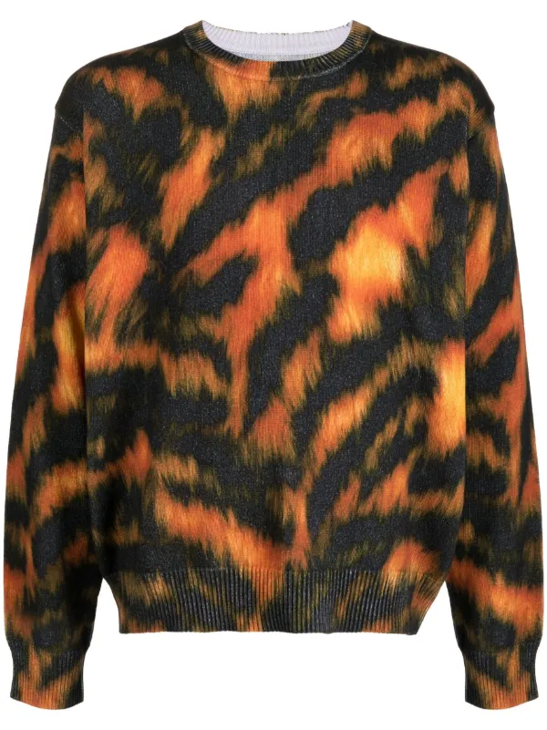 Stüssy tiger-print Cotton Sweatshirt - Farfetch