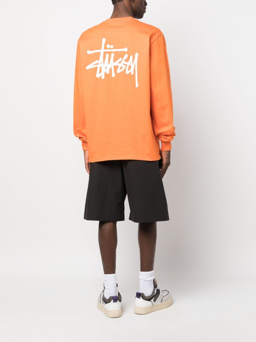 Stüssy T-shirt met logoprint - Oranje