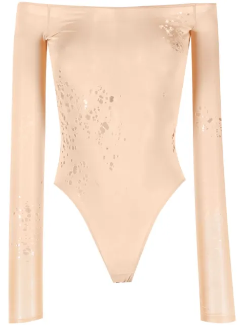 MM6 Maison Margiela off-shoulder long-sleeved bodysuit