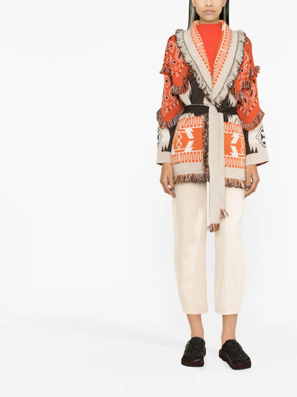 Alanui Vest met jacquard - Oranje