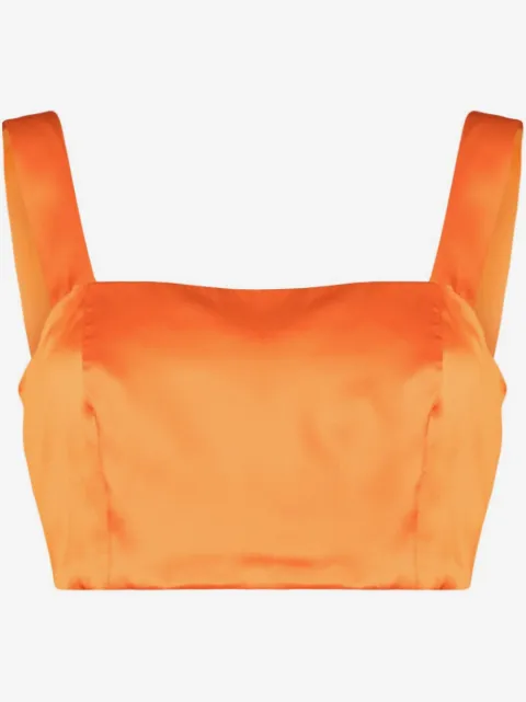 WOERA square-neck bustier top