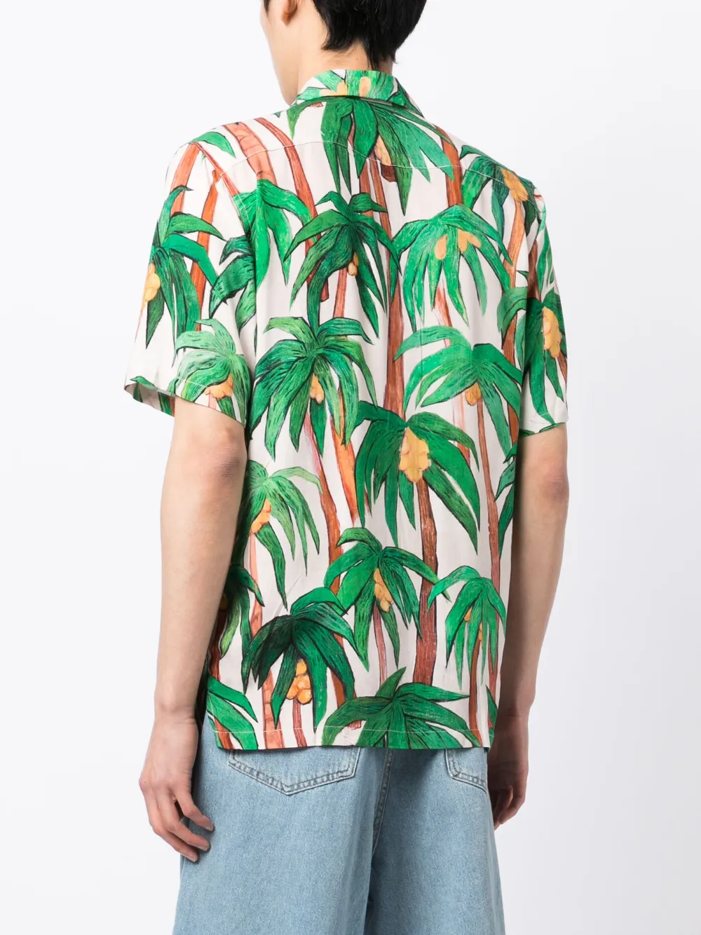 Shop Endless Joy Palm Tree-print Shirt In Mehrfarbig