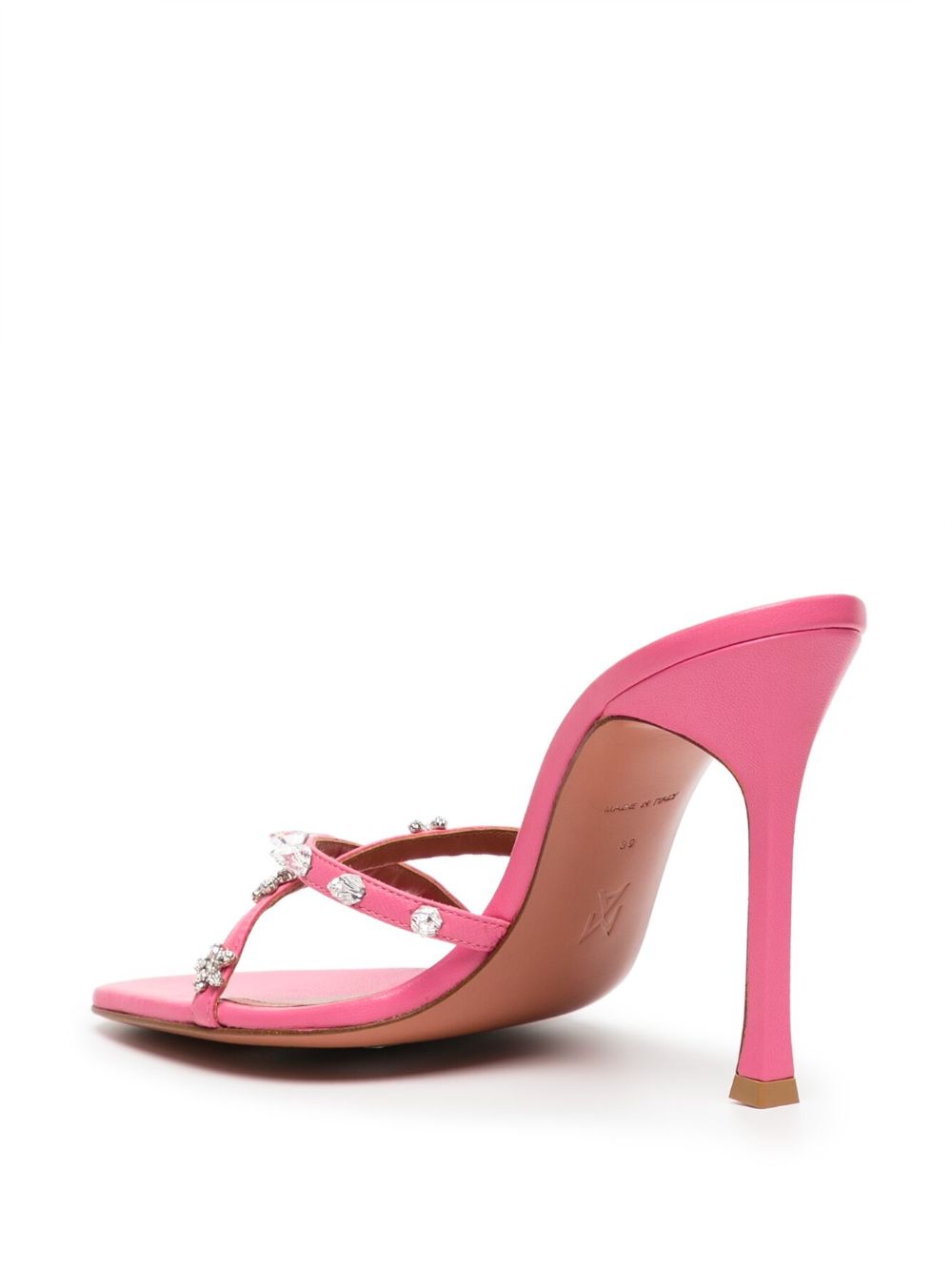 Shop Amina Muaddi Felicia Open-toe Sandals In Pink