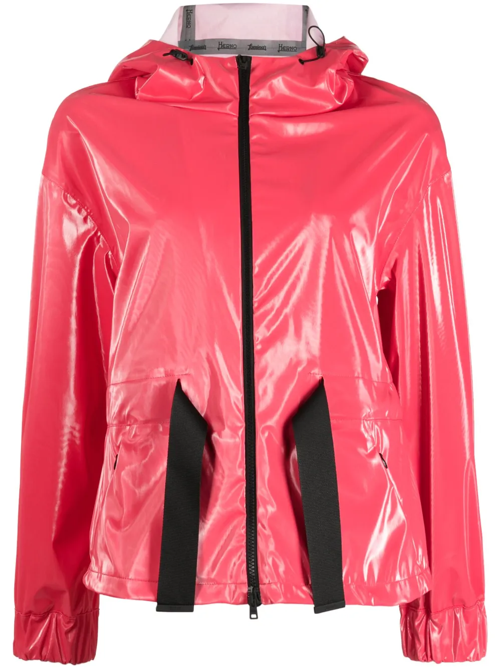 Herno Paradise Pink Lady Bird Laminar Casual Jacket In Rosa
