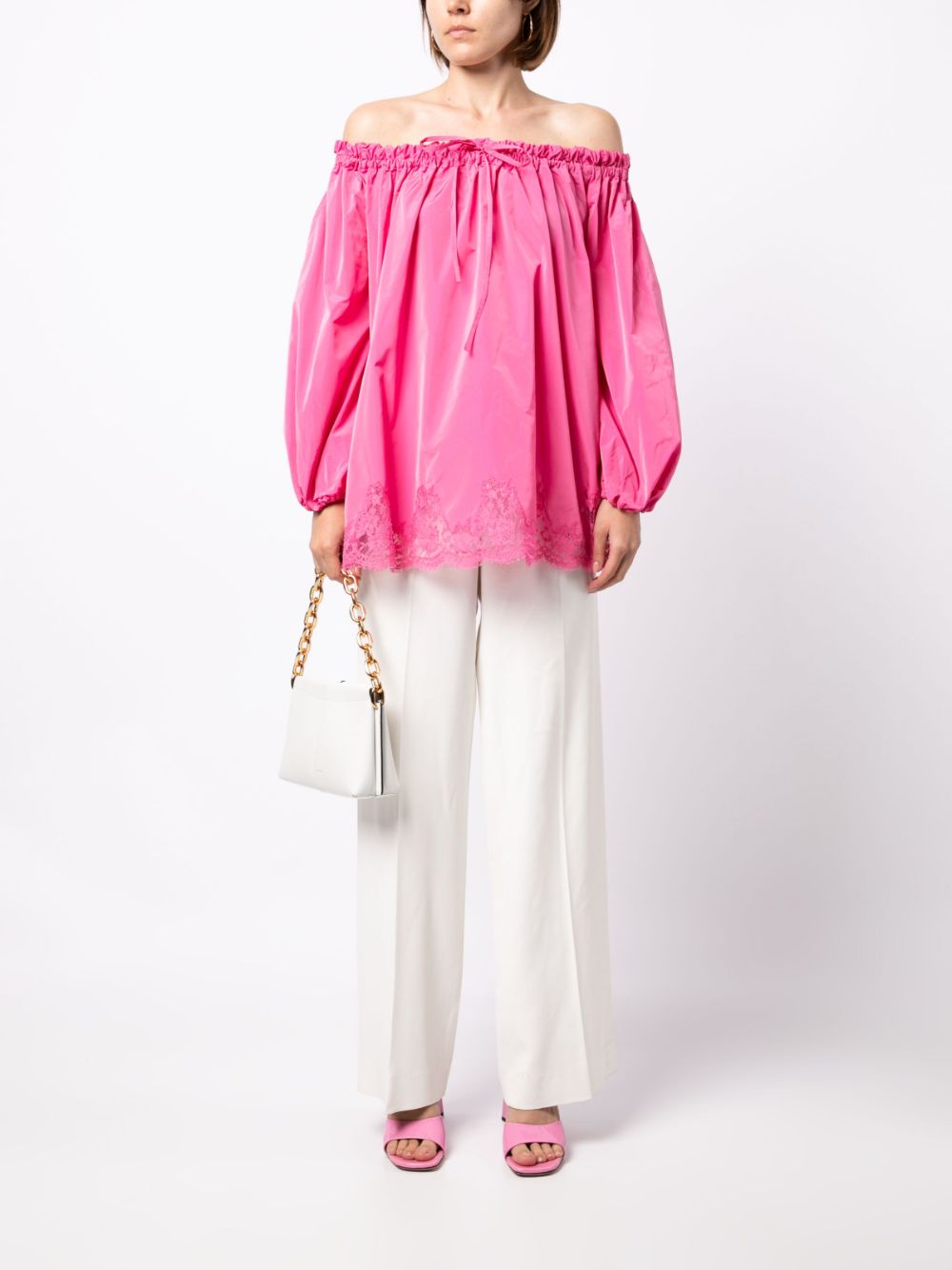 ERMANNO FIRENZE Off-shoulder blouse - Roze