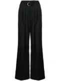 ERMANNO FIRENZE belted high-waist trousers - Black