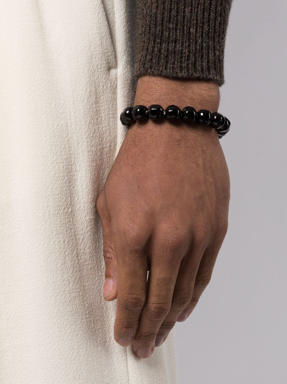 Jil Sander Armband met kralen - Zwart