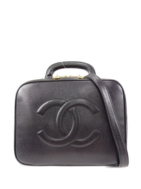 Affordable HOT SALE CHANEL 1997 CC logo-embossed two-way vanity bag Women