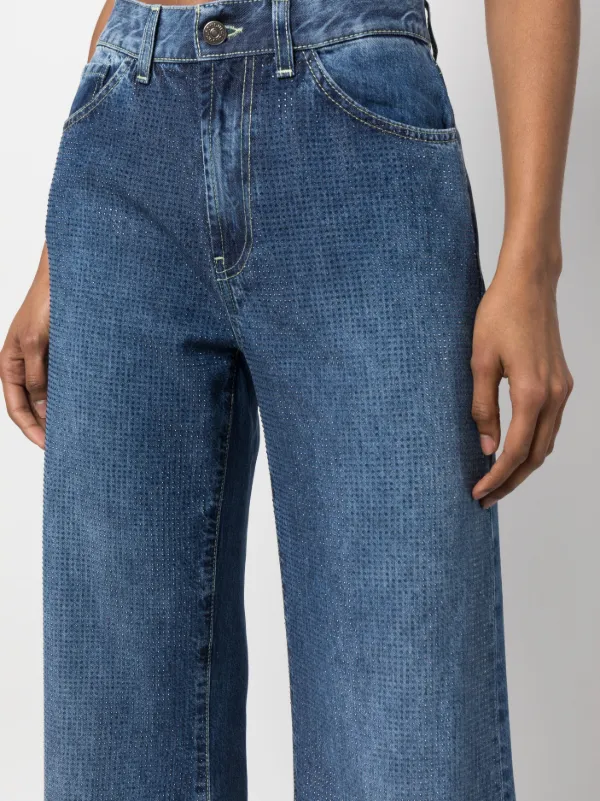 パンツ DONDUP AMBER JEANS WIDE LEG Jeans Amber wide leg in denim fisso lyocell da donna, blu