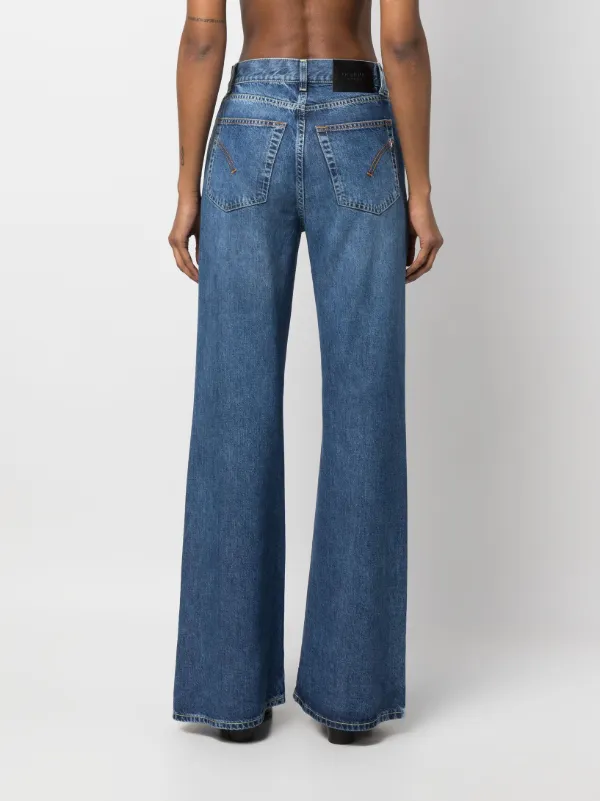 パンツ DONDUP AMBER PANTS DONDUP Amber low-rise wide-leg Jeans | Blue | FARFETCH