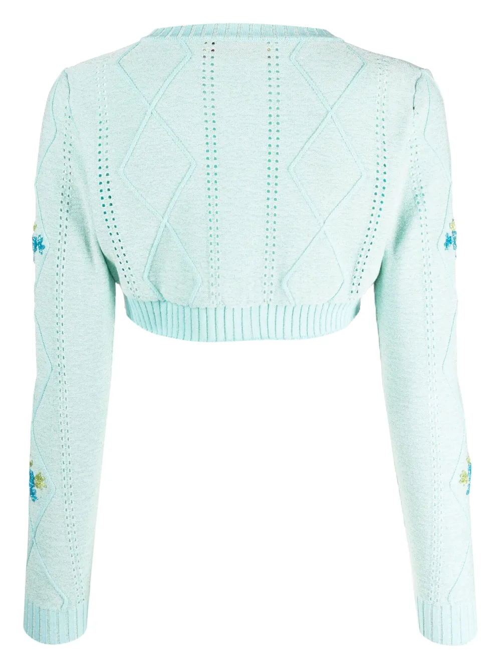 CORMIO Vest met geborduurde bloemen - Blauw