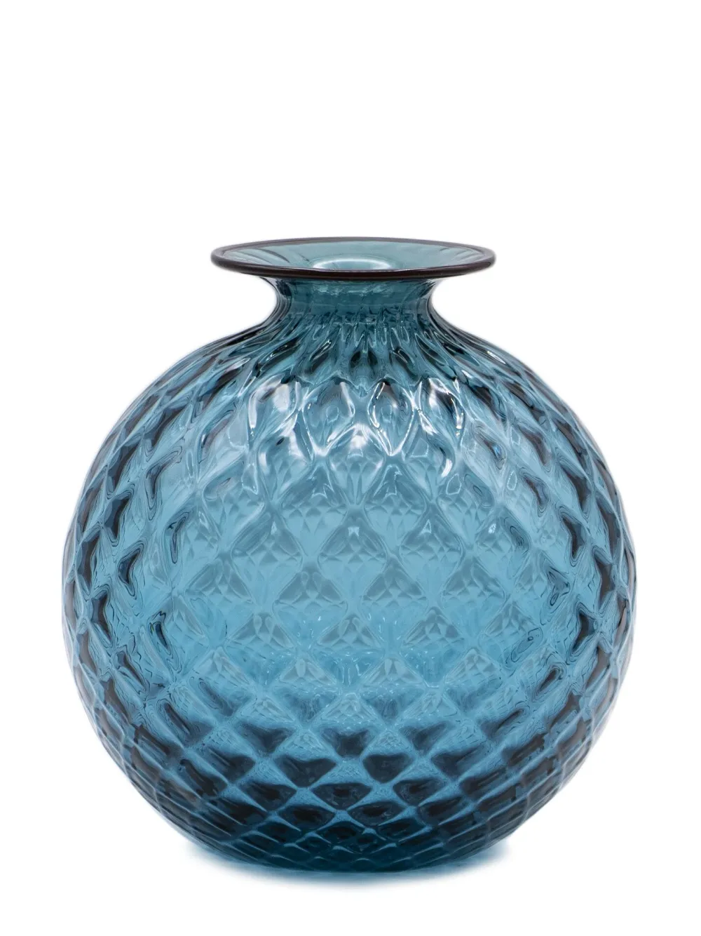 Venini Monofiore Balloton Glass Vase (16.5cm) In Blau