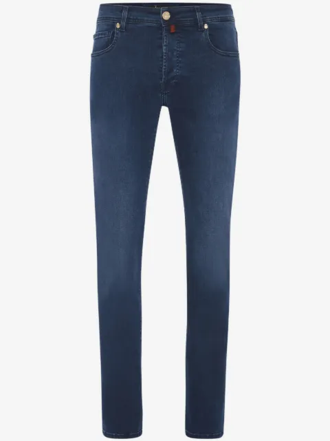 Billionaire embroidered-logo straight-cut jeans