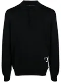 Billionaire merino-blend polo jumper - Black