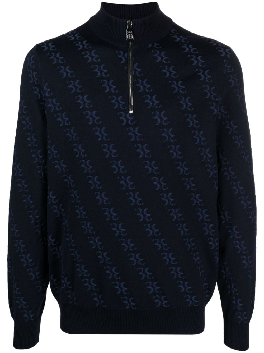 Louis Vuitton Drop Needle Monogram Bomber in Blue for Men