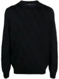 Billionaire monogram-jacquard knitted jumper - Black