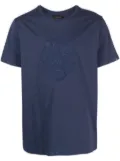 Billionaire lion-embroidered cotton T-shirt - Blue