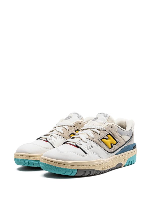 New Balance 550 White/Navy Blue Sneakers - Farfetch