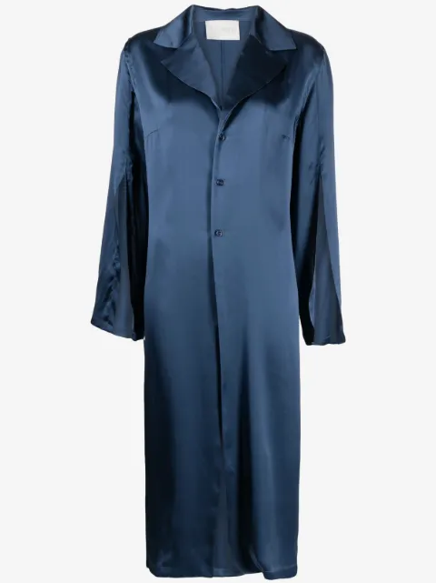 WOERA notched-collar silk shirt 