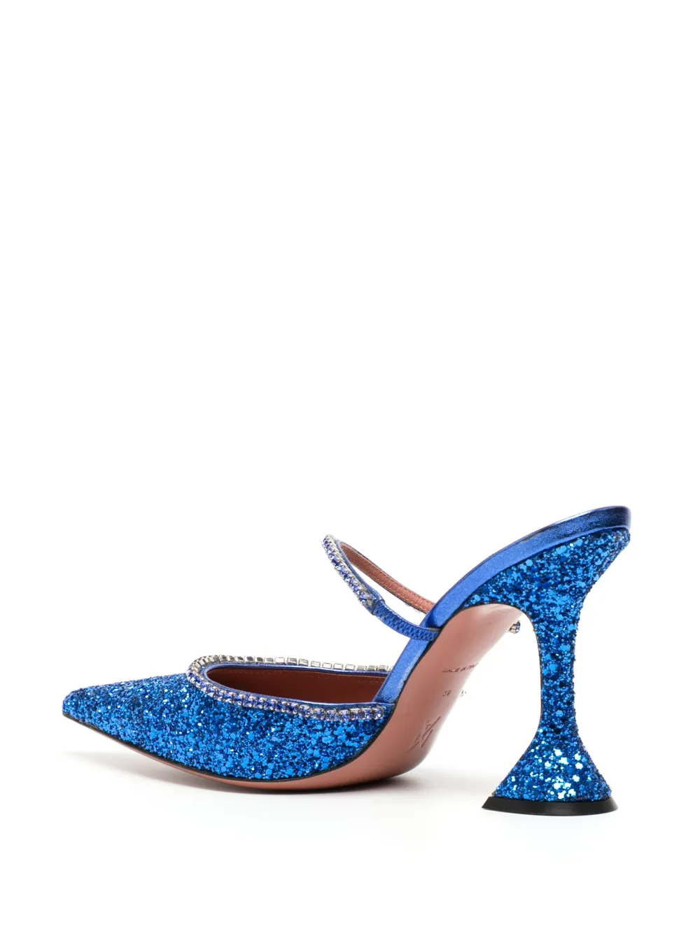 AMINA MUADDI GILDA POINTED-TOE GLITTER PUMPS