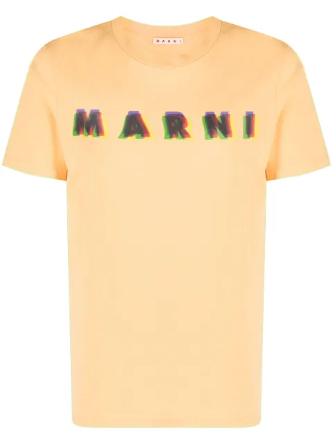 Marni logo印花棉T恤