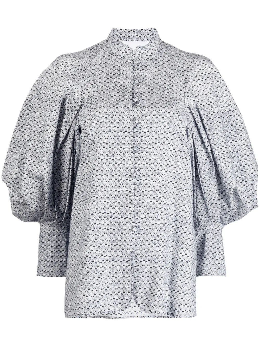 Mame Kurogouchi Balloon-sleeve Blouse In Blue